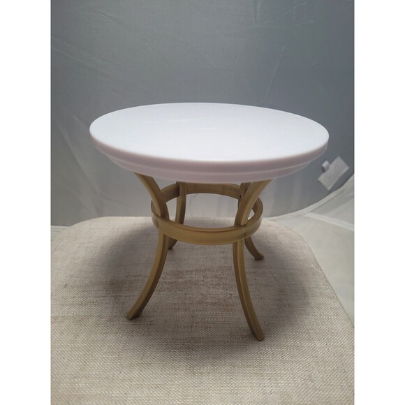 NEW RAINBOW HIGH DOLL HOUSE REPLACEMENT PART FITS BARBIE  WHITE GOLD TABLE - Picture 1 of 3